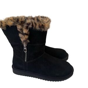 KOOLABURRA BY UGG, ARIBEL SHORT LEOPOARD BOOTS SIZE 9